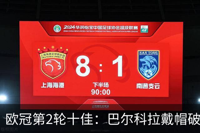 欧冠第2轮十佳：巴尔科拉戴帽破荒登顶，亚马尔双助攻封神